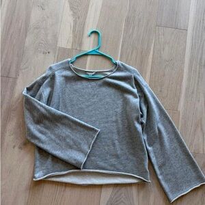 American Eagle Gray Bell Sleeve Sweatshirt